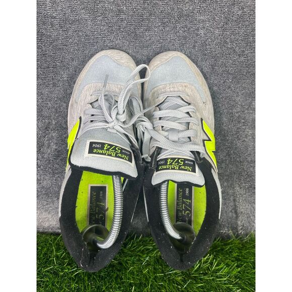 New Balance 574 WL574WTA Gray Neon Yellow Sneakers Women’s US 11 EU 43 - Picture 5 of 7